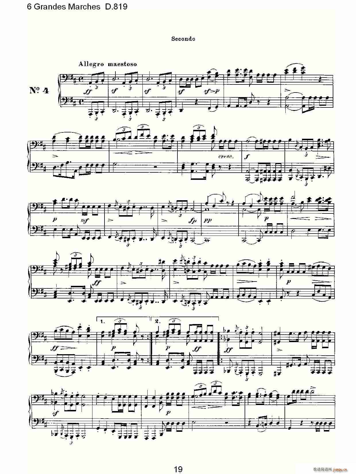 6 Grandes Marches D.819(ʮּ)19