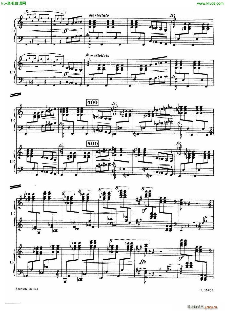 Britten Scottish Ballad op 26 arr for 2 pianos(V)39