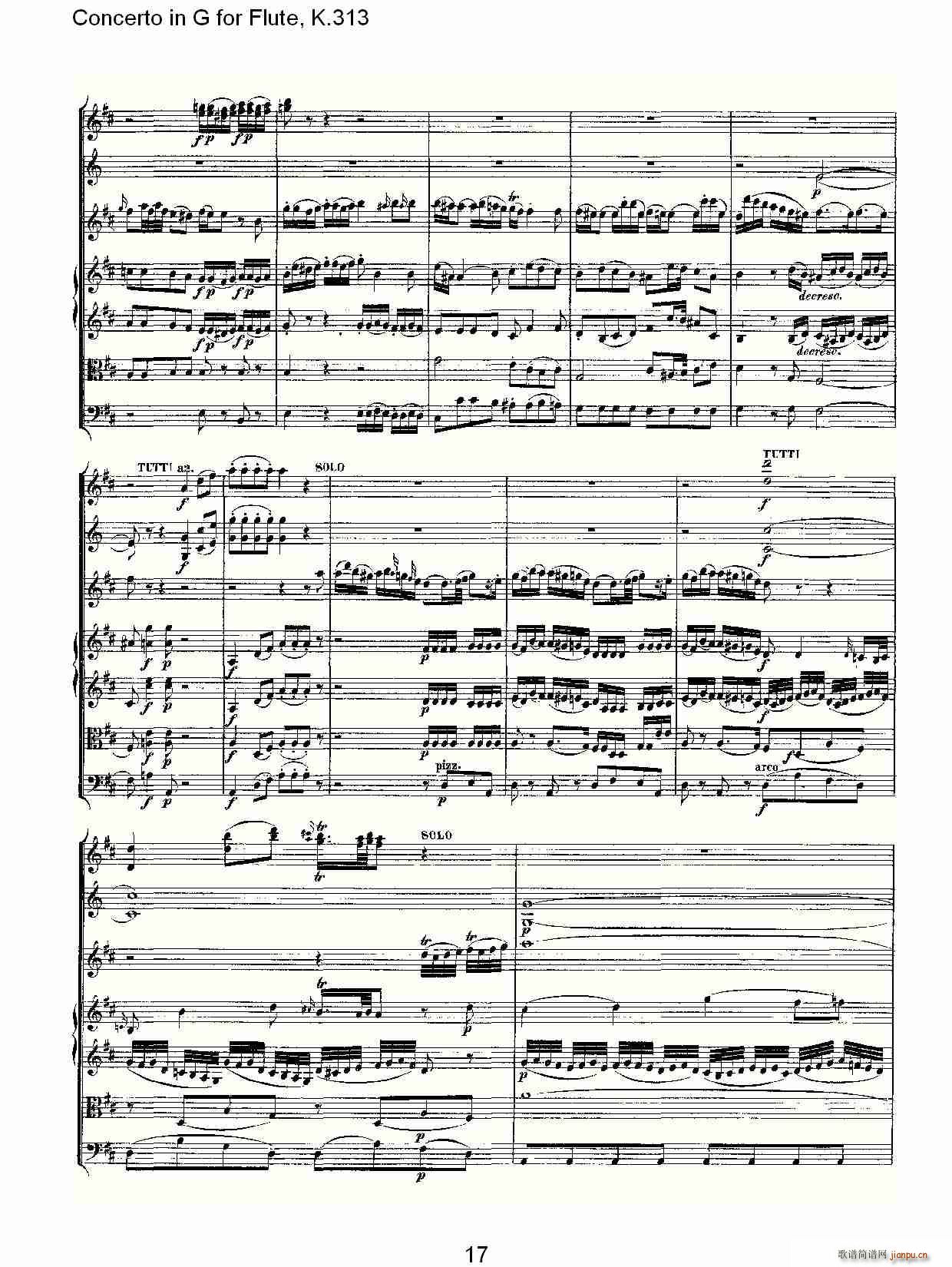 Concerto in G for Flute, K.313(ѺV)18