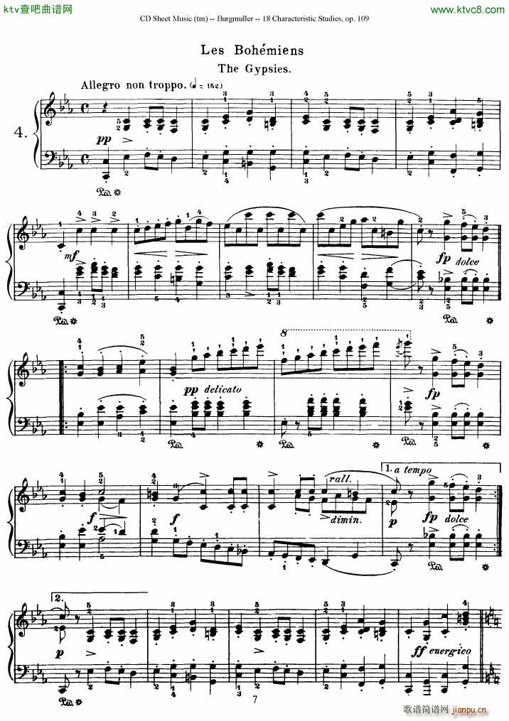 Burgmuller 18 characteristic studies op109(V)7