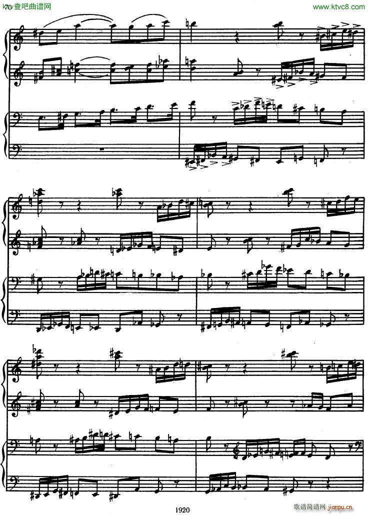 Honegger Symphony No 3 Liturgicheskaya 2 pianos (V)8