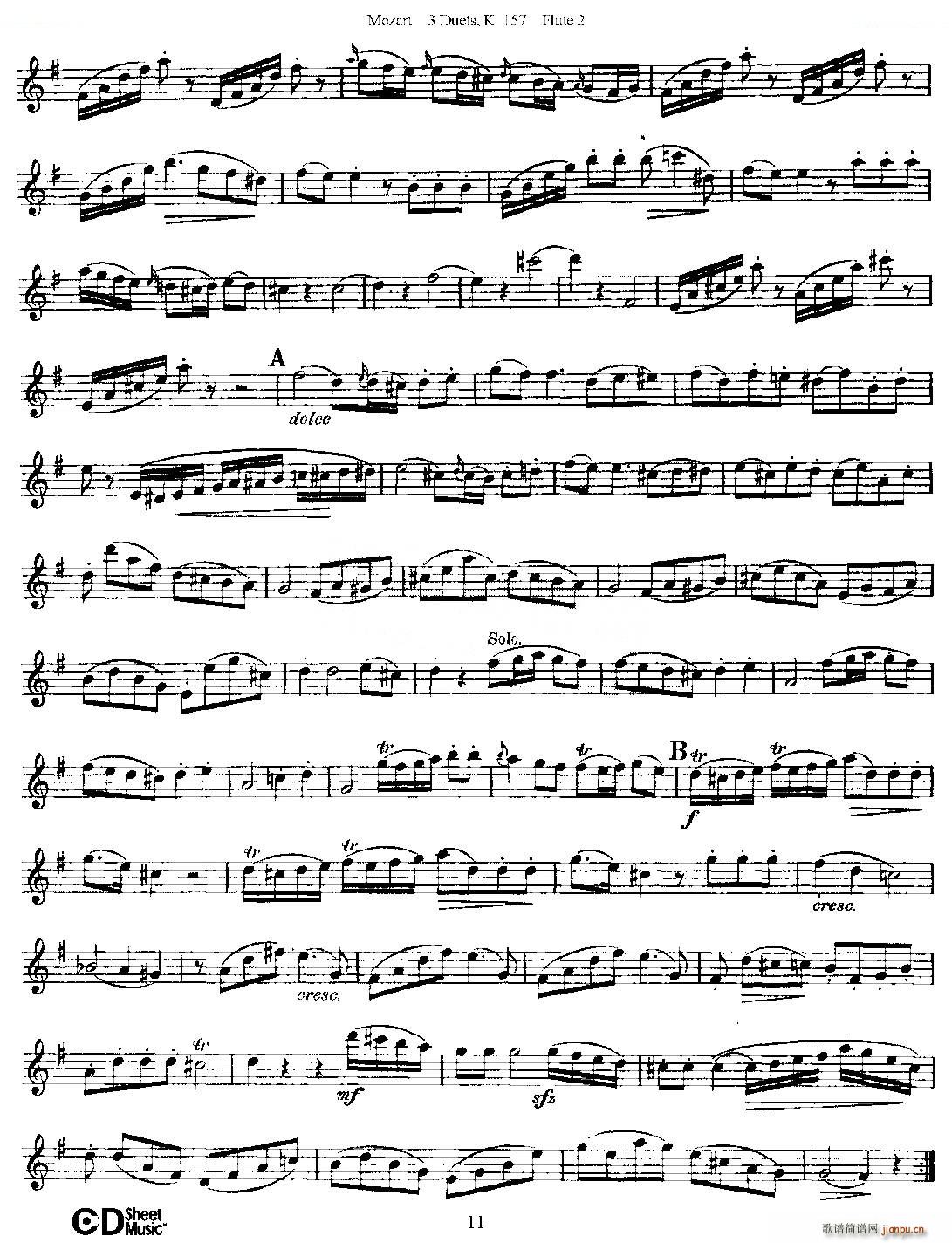 3 Duets K 157 ֮ڶL  K157̖ ~(ѺV)11