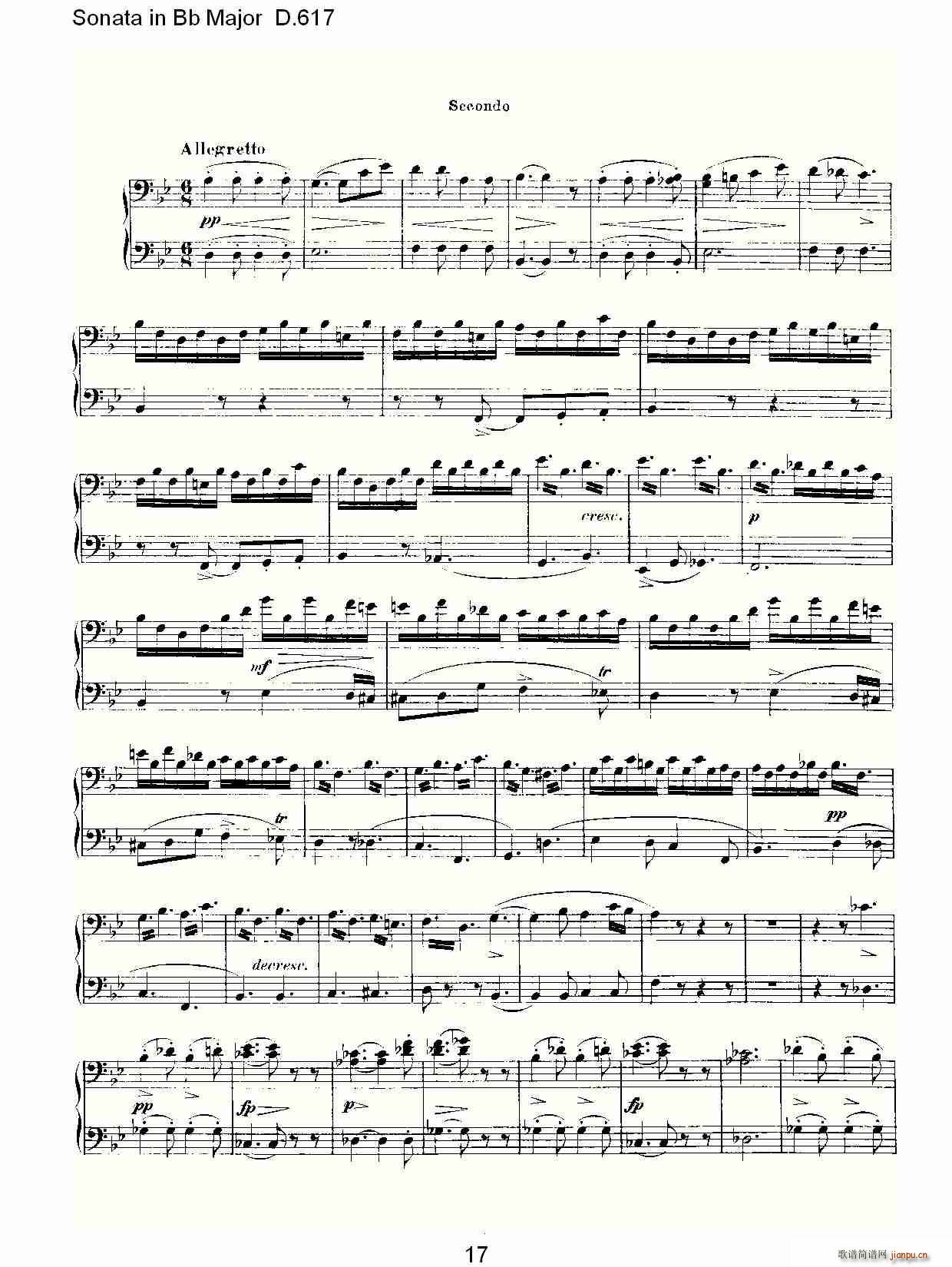 Sonata in Bb Major D.617(ʮּ)17