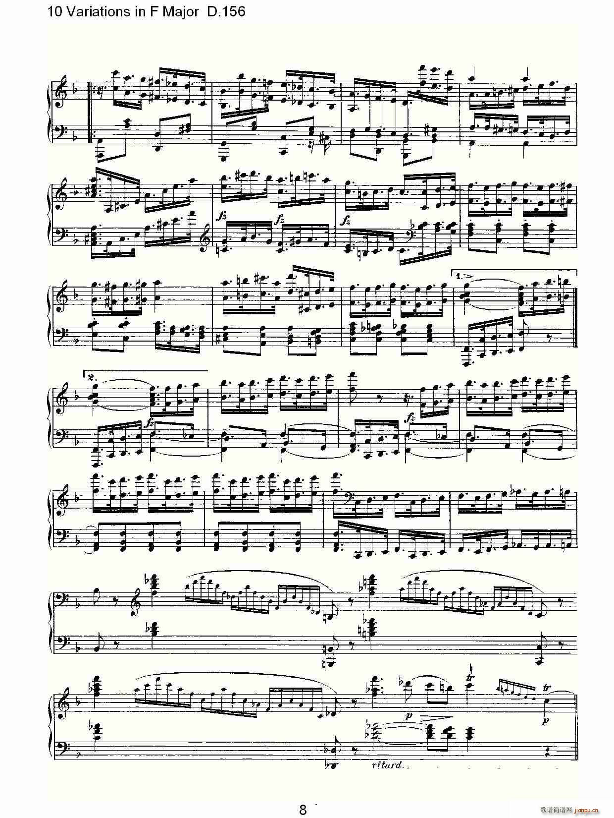 10 Variations in F Major D.156(ʮּ)8