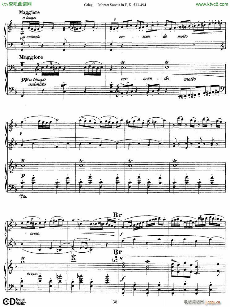 Grieg Sonata K 533 Mozart 2nd Piano Grieg(V)34