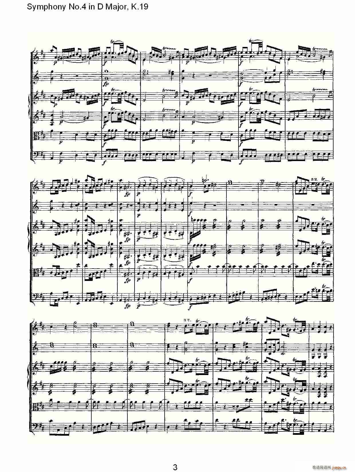 Symphony No.4 in D Major, K.19(ʮּ)3