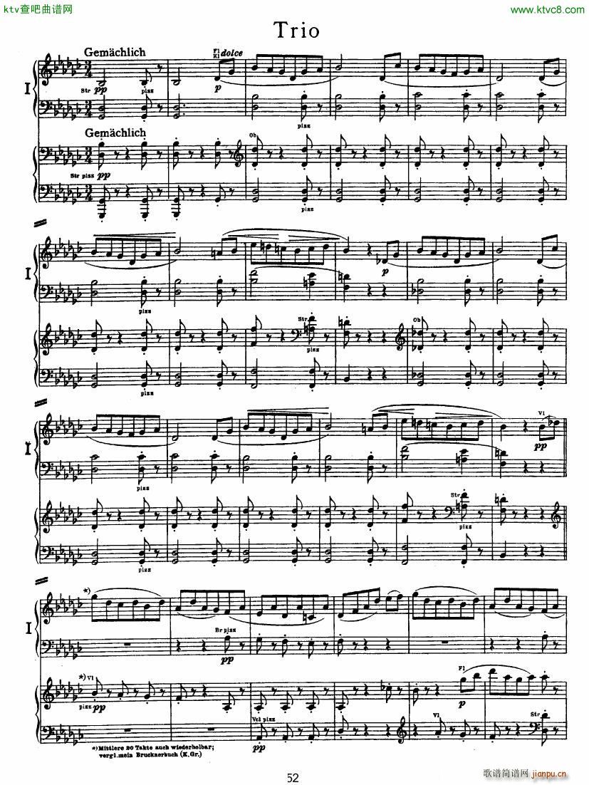 Bruckner Symphony No 4 4 hands arr (V)1