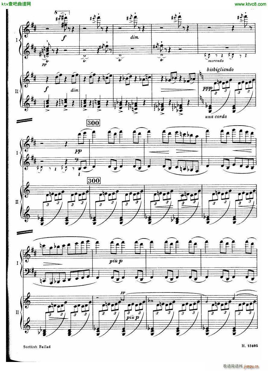 Britten Scottish Ballad op 26 arr for 2 pianos(V)30