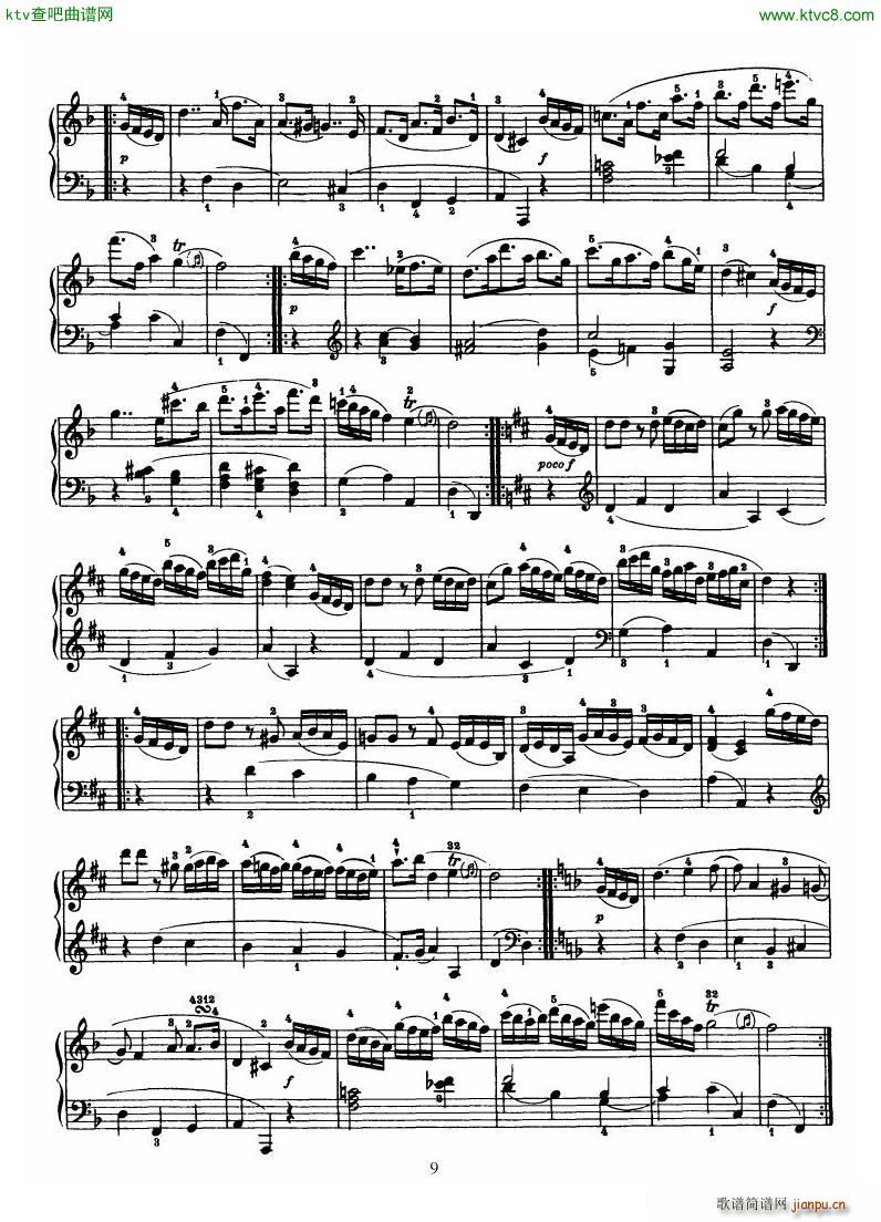 Haydn Piano Sonata No 33 In D(V)9