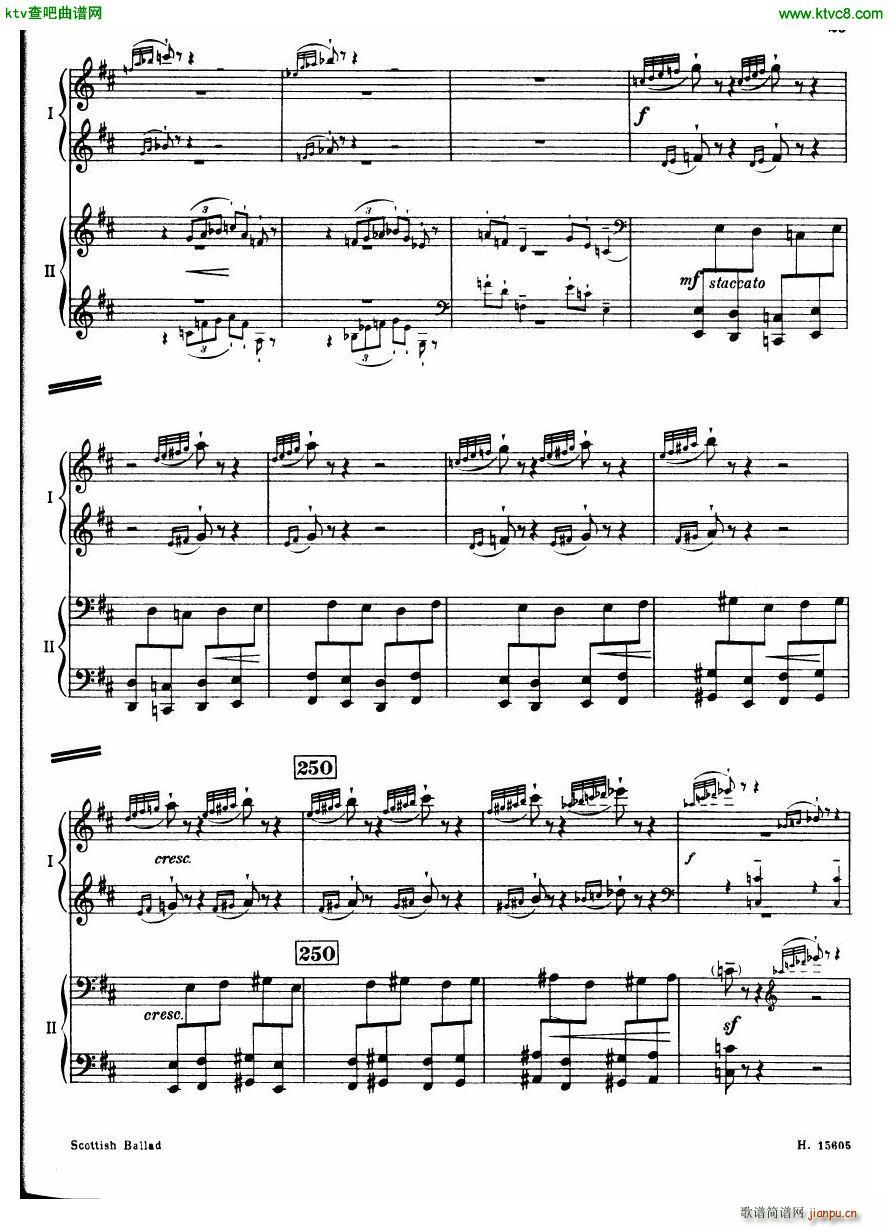 Britten Scottish Ballad op 26 arr for 2 pianos(V)26