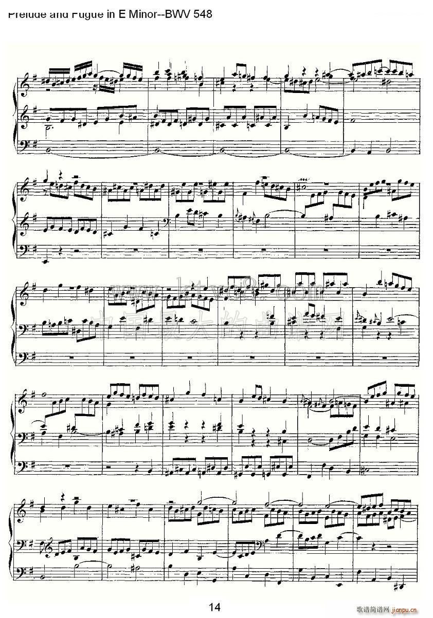 Prelude and Fugue in E Minor BWV 548 L(fng)V(ʮּ)14