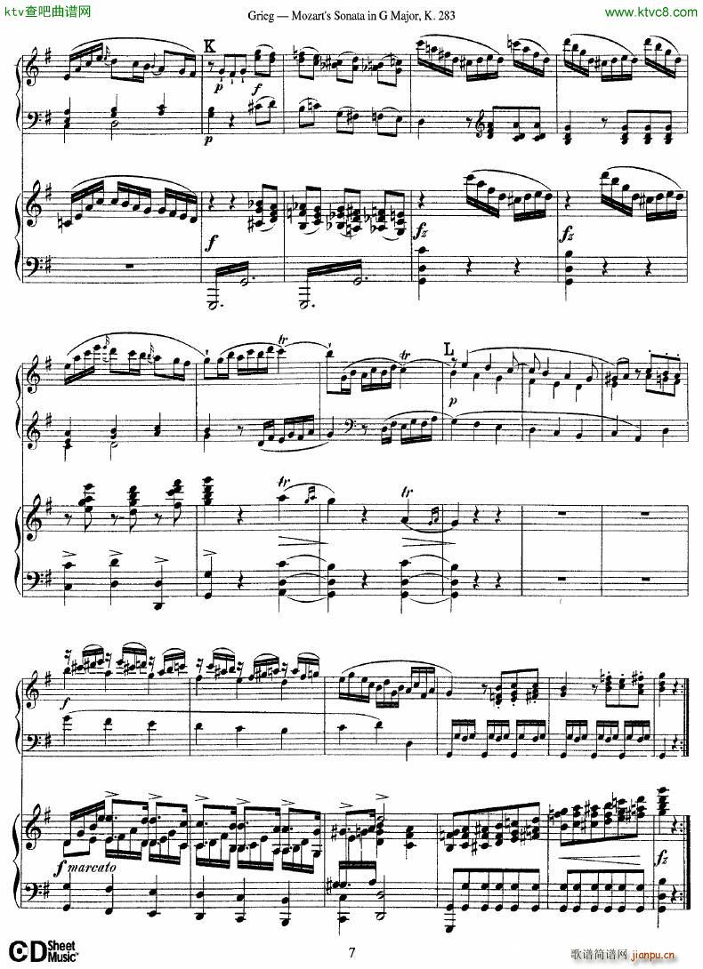 Grieg Sonata K 582 Mozart 2nd Piano Grieg(V)7