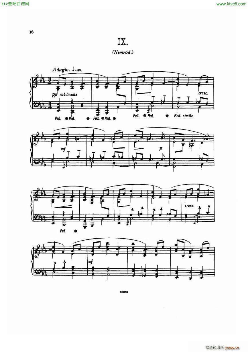 Edward Elgar Enigma Variations Op 36(V)19