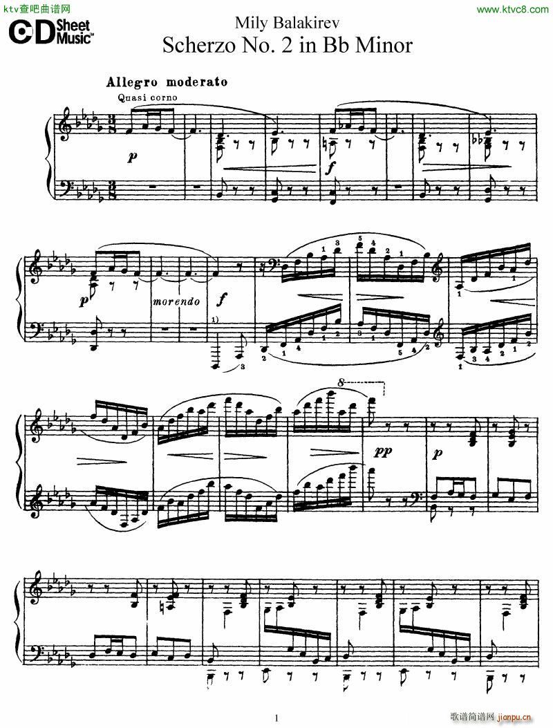 Balakirev Scherzo No 2 Bb Minor(V)1