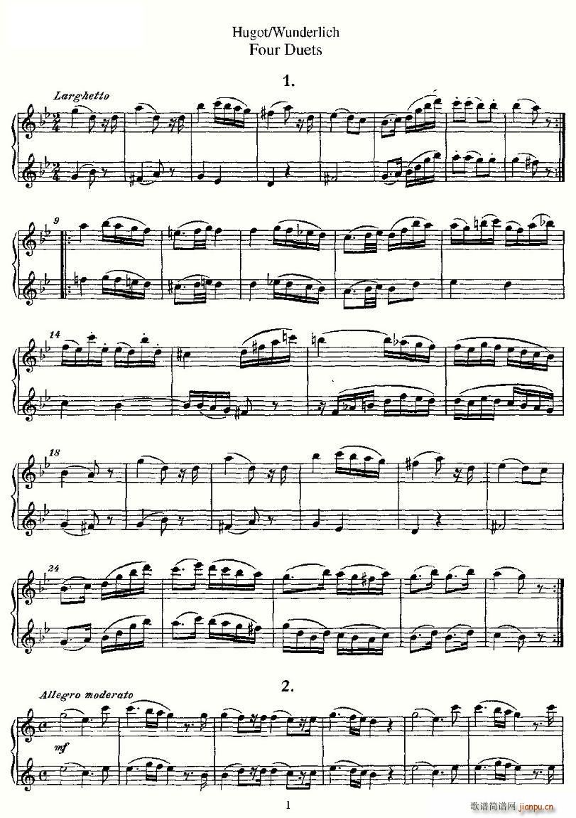 HugotWunderlich Four Duets(V)1