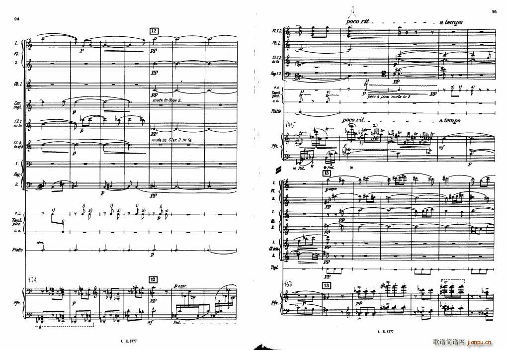 Bartok SZ 83 Piano Concerto No1 Full Score (V)7