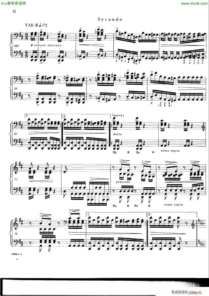 Chopin ekier variations in D(V)10