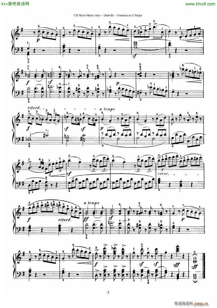 Diabelli Sonatinas Op 168 No 1 7 34P(V)26
