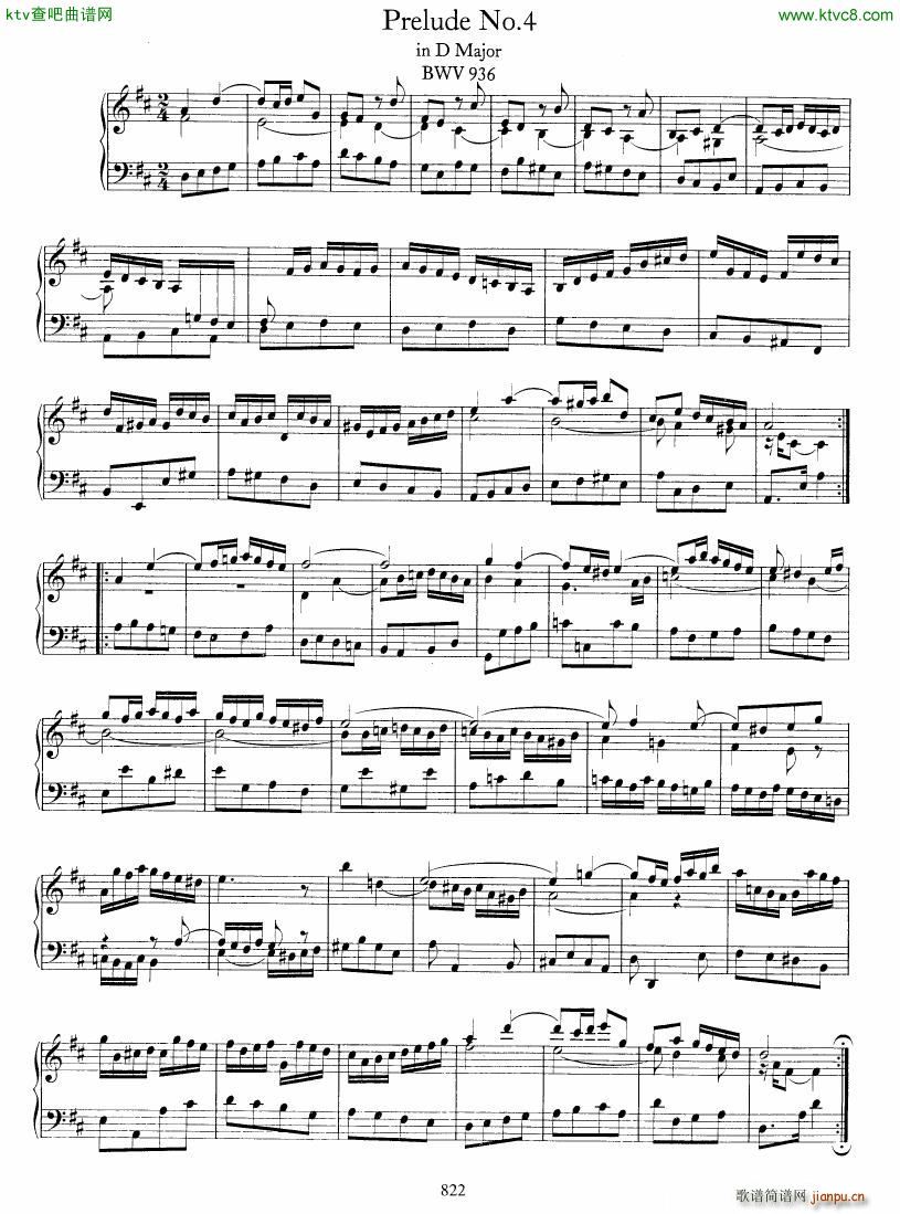 Bach JS BWV 933 938 6 Preludes(V)5