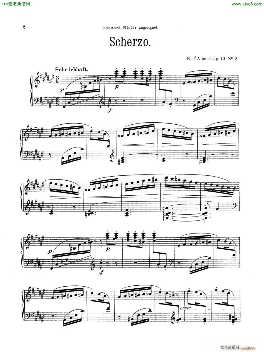 D Albert op 16 no 1 2 Waltz and Scherzo(V)21