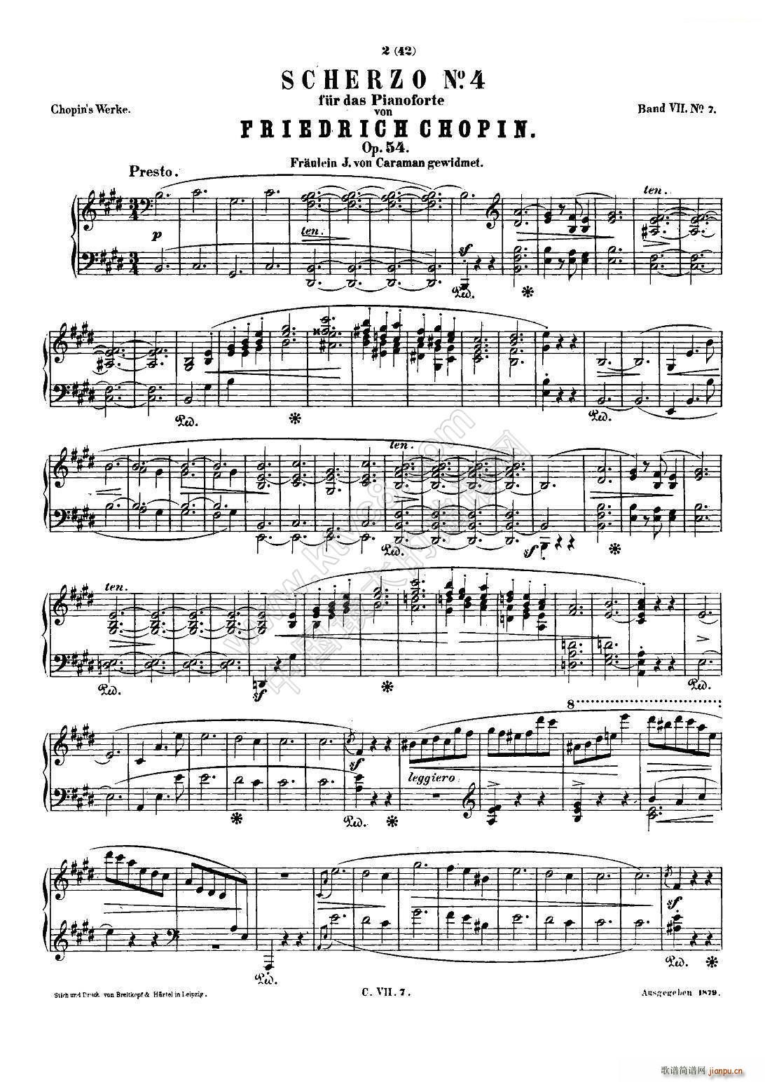 Ф Co Chopin Scherzo No 4 E{(dio) Op 54(V)1