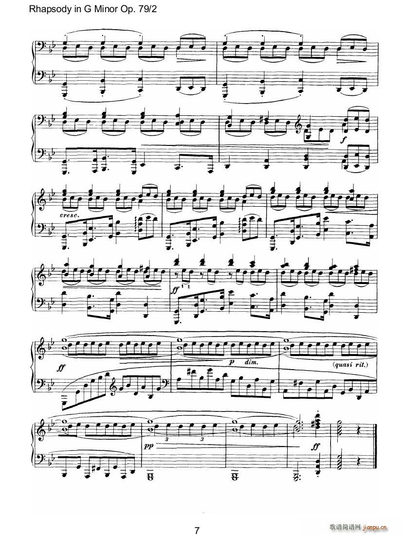 Brahms Rhapsody Op79 2(V)7
