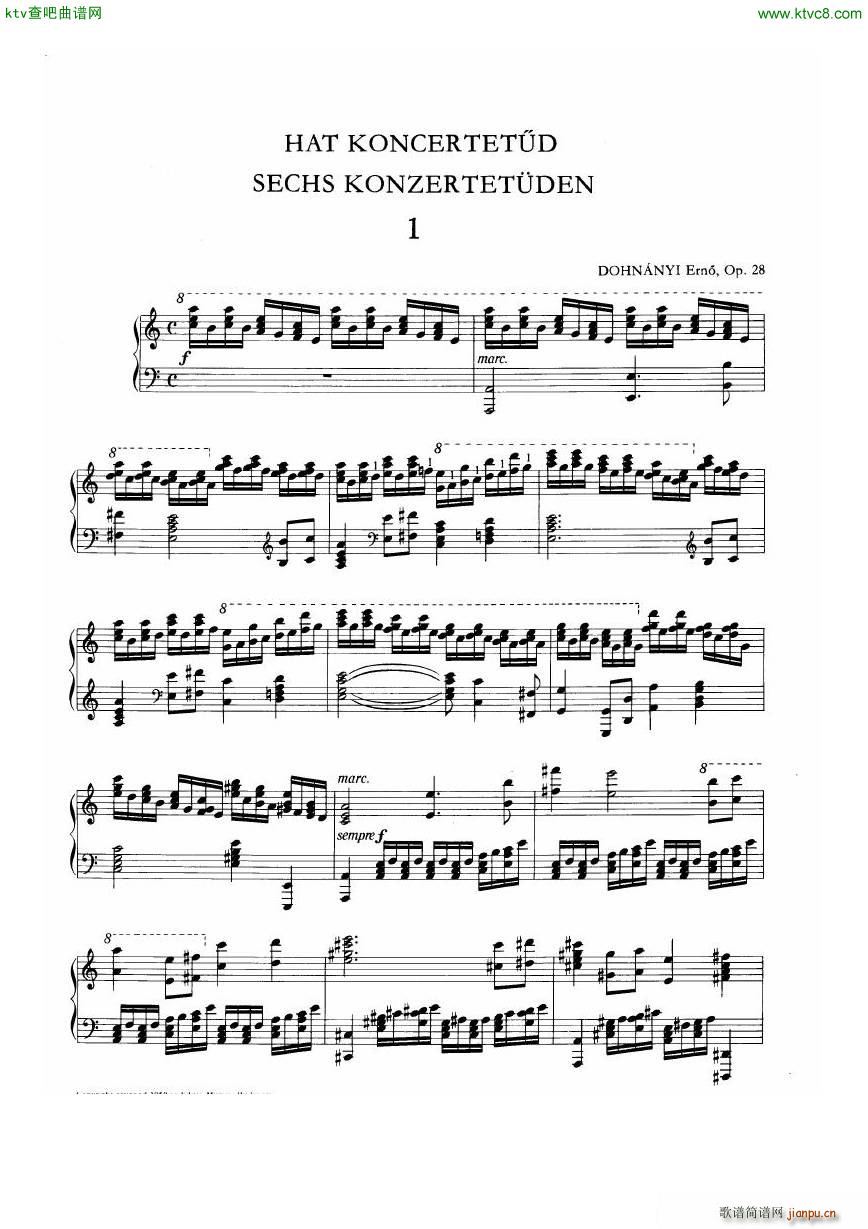 Dohnanyi Etude Op 28 1(V)1