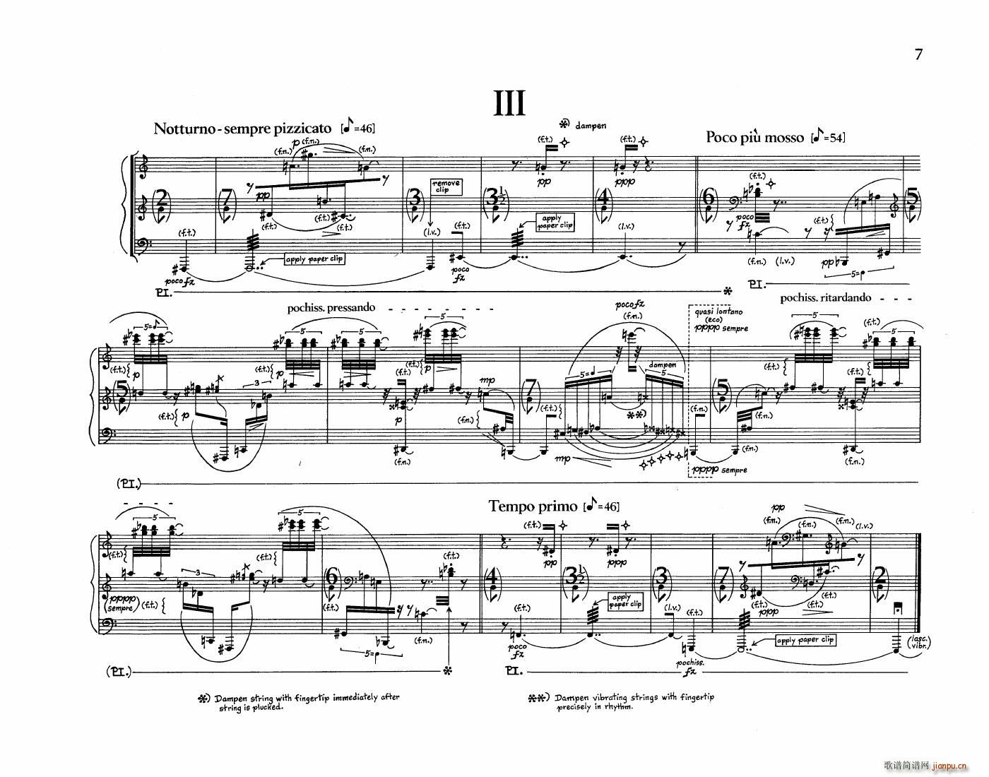 Crumb Five Pieces for Piano(V)5