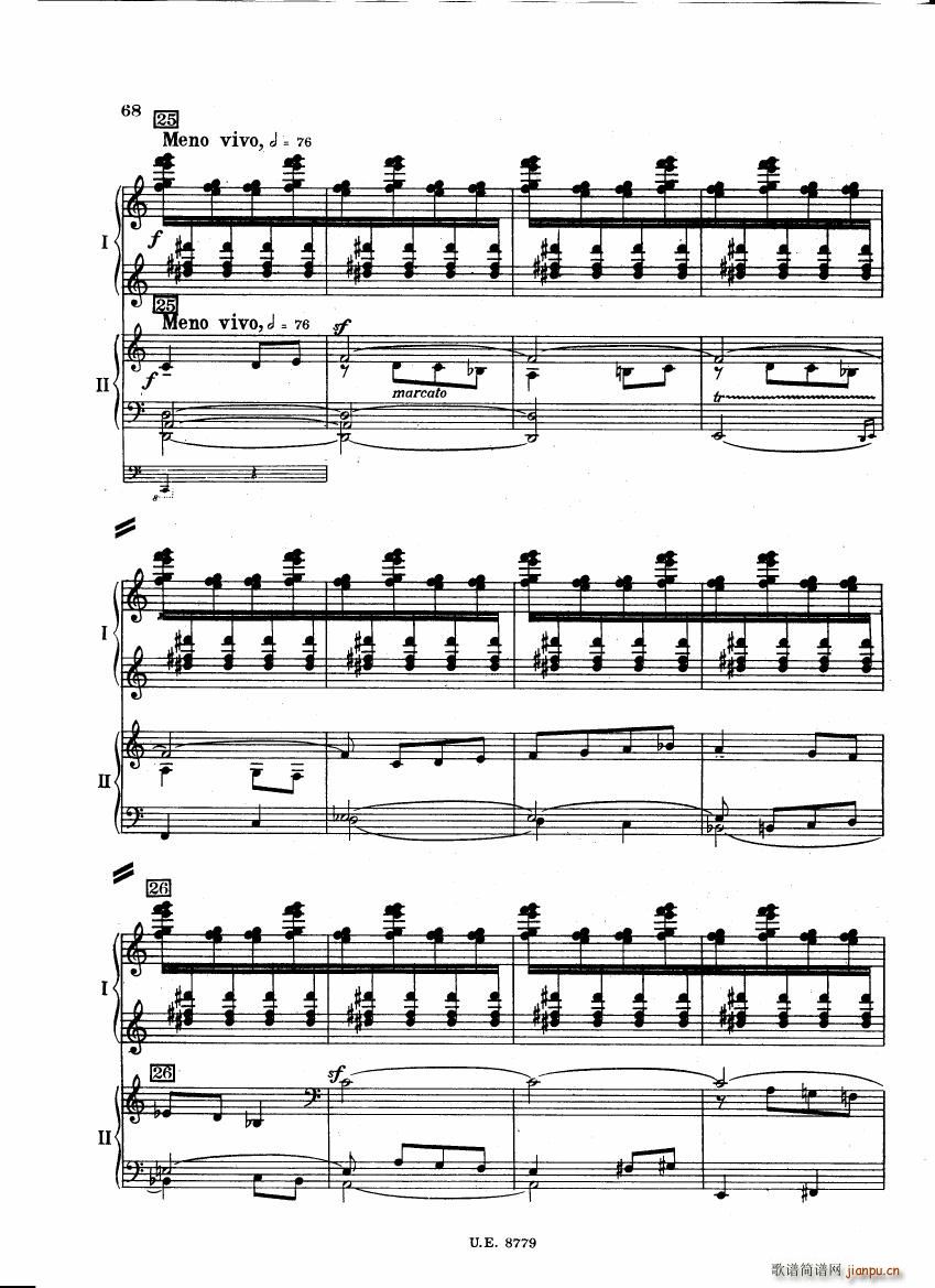 Bartok SZ 83 Piano Concerto 1 2p reduct (V)25