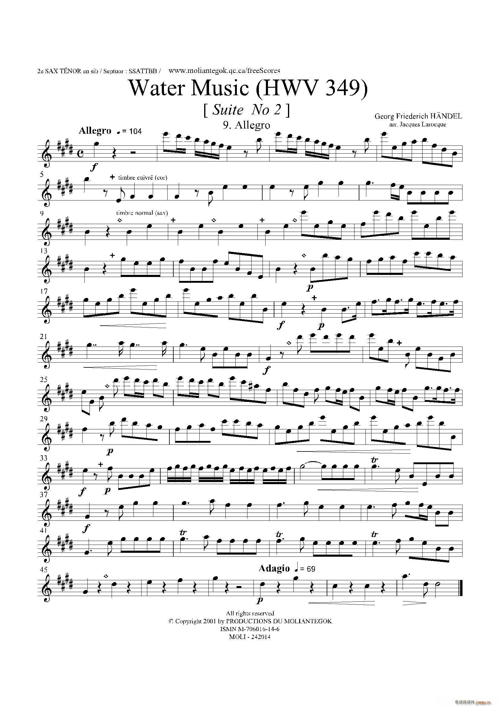 Water Music HWV 349 No 2 ڶ_˹(ʮּ)1