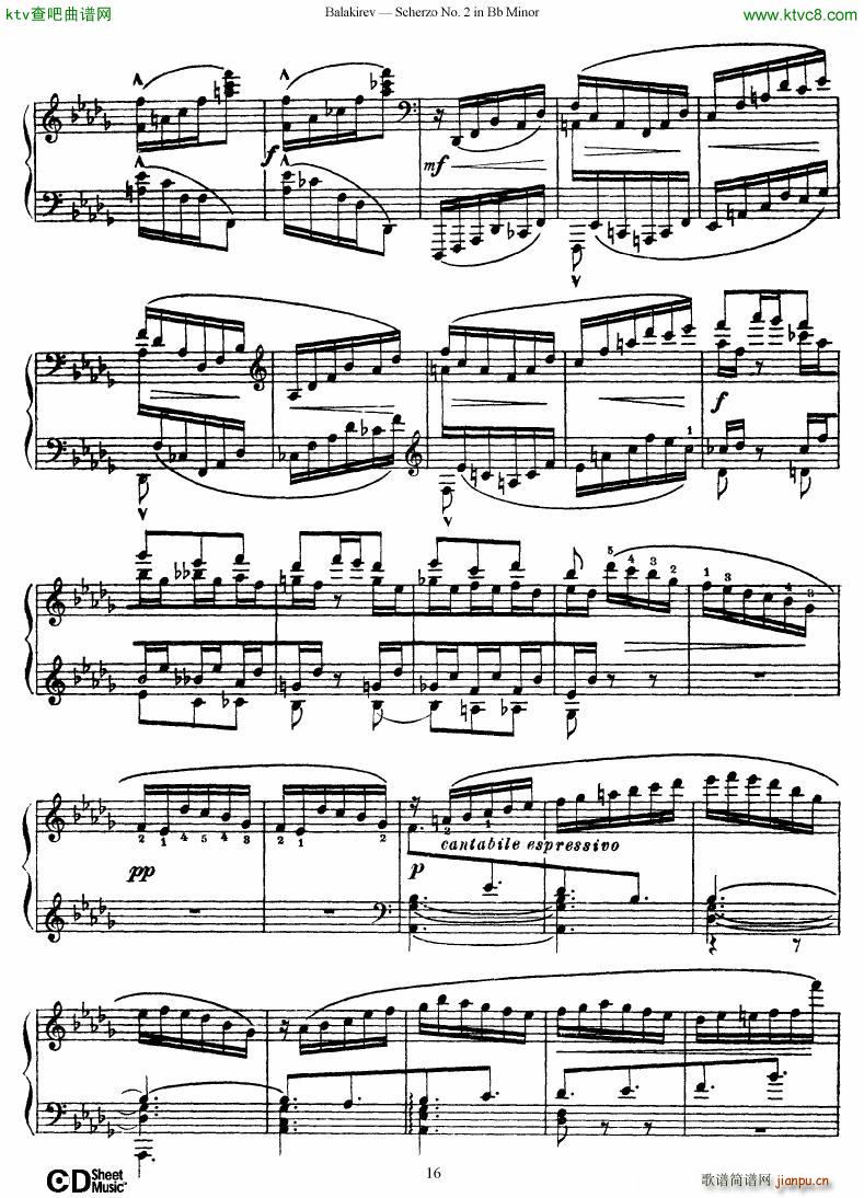 Balakirev Scherzo No 2 Bb Minor(V)16