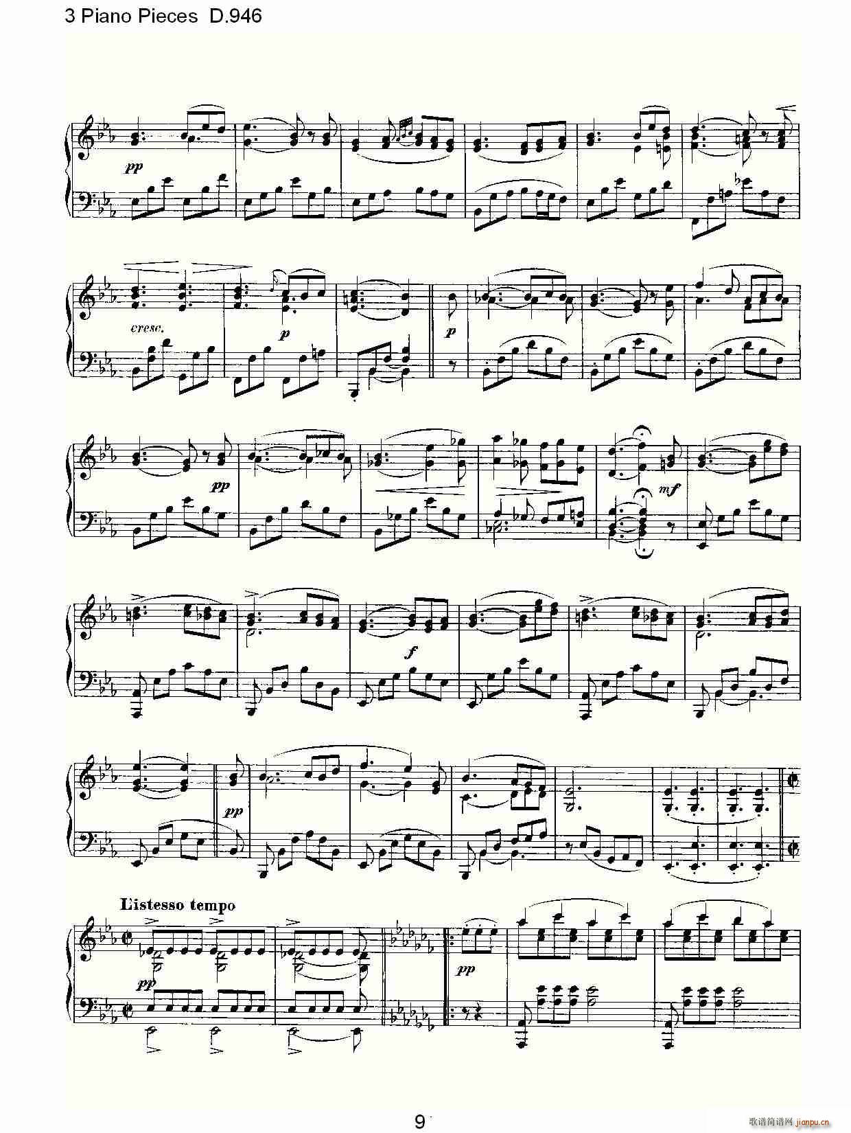 3 Piano Pieces D.946(V)9