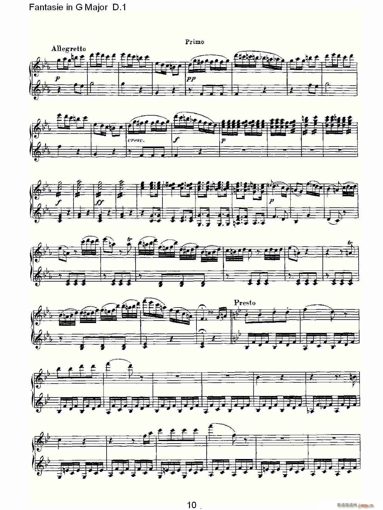 Fantasie in G Major D.1(ʮּ)10