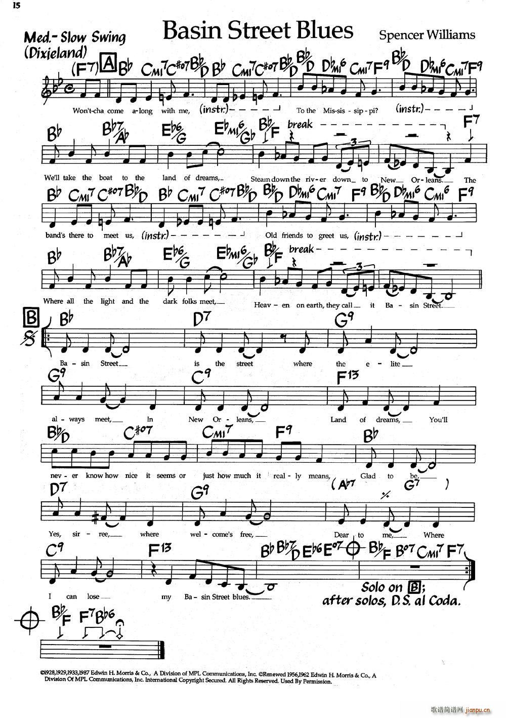 Basin Street Blues ؽ{(ln){(dio) ʿ(V)1