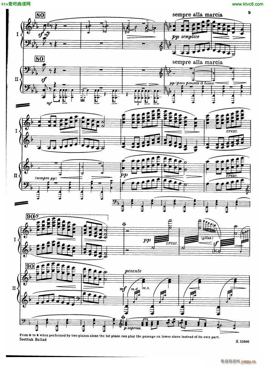Britten Scottish Ballad op 26 arr for 2 pianos(V)10