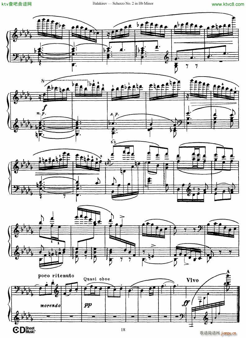 Balakirev Scherzo No 2 Bb Minor(V)18