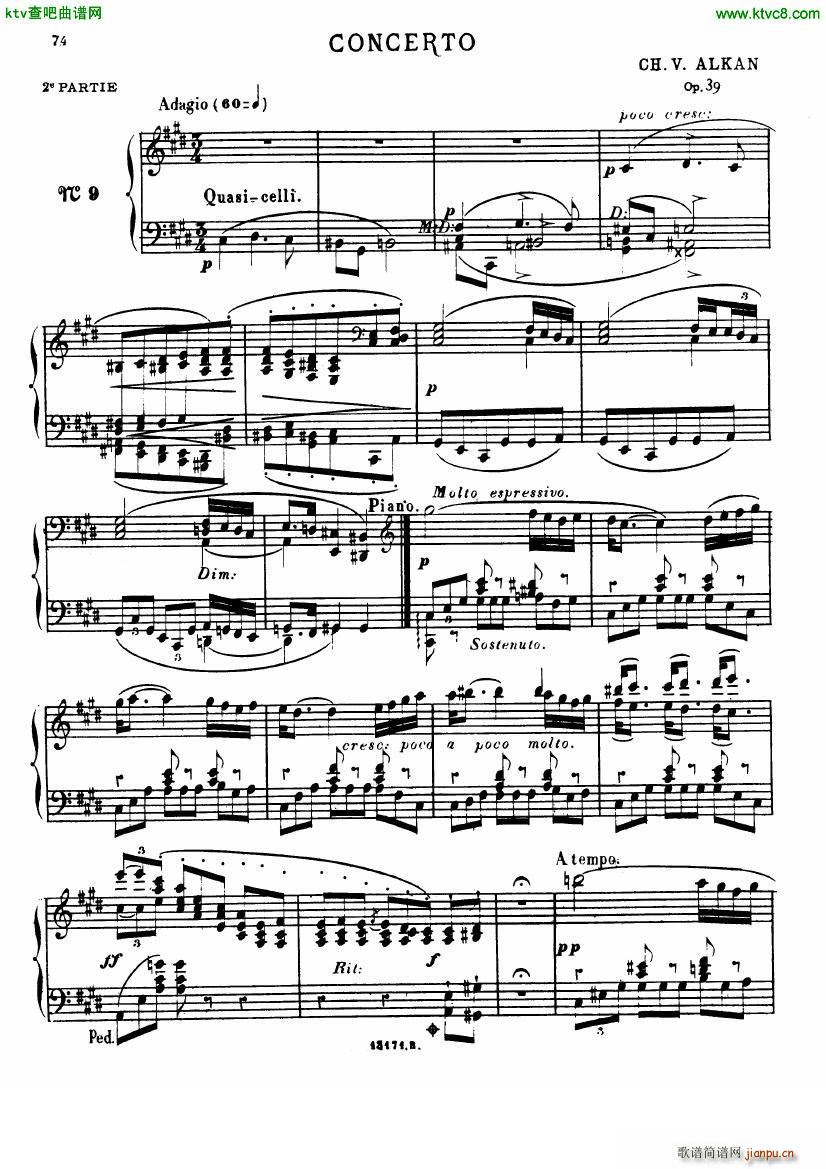 Alkan op 39 12 Etudes in Minor Keys no 9(V)1