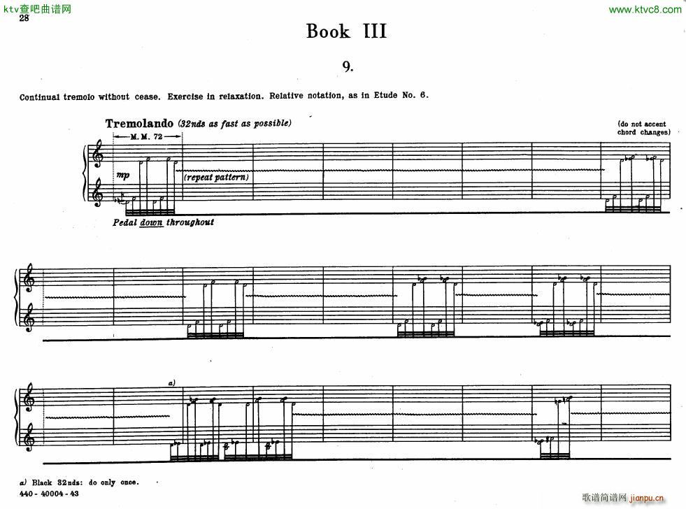 Bolcom 12 etudes for piano(V)28