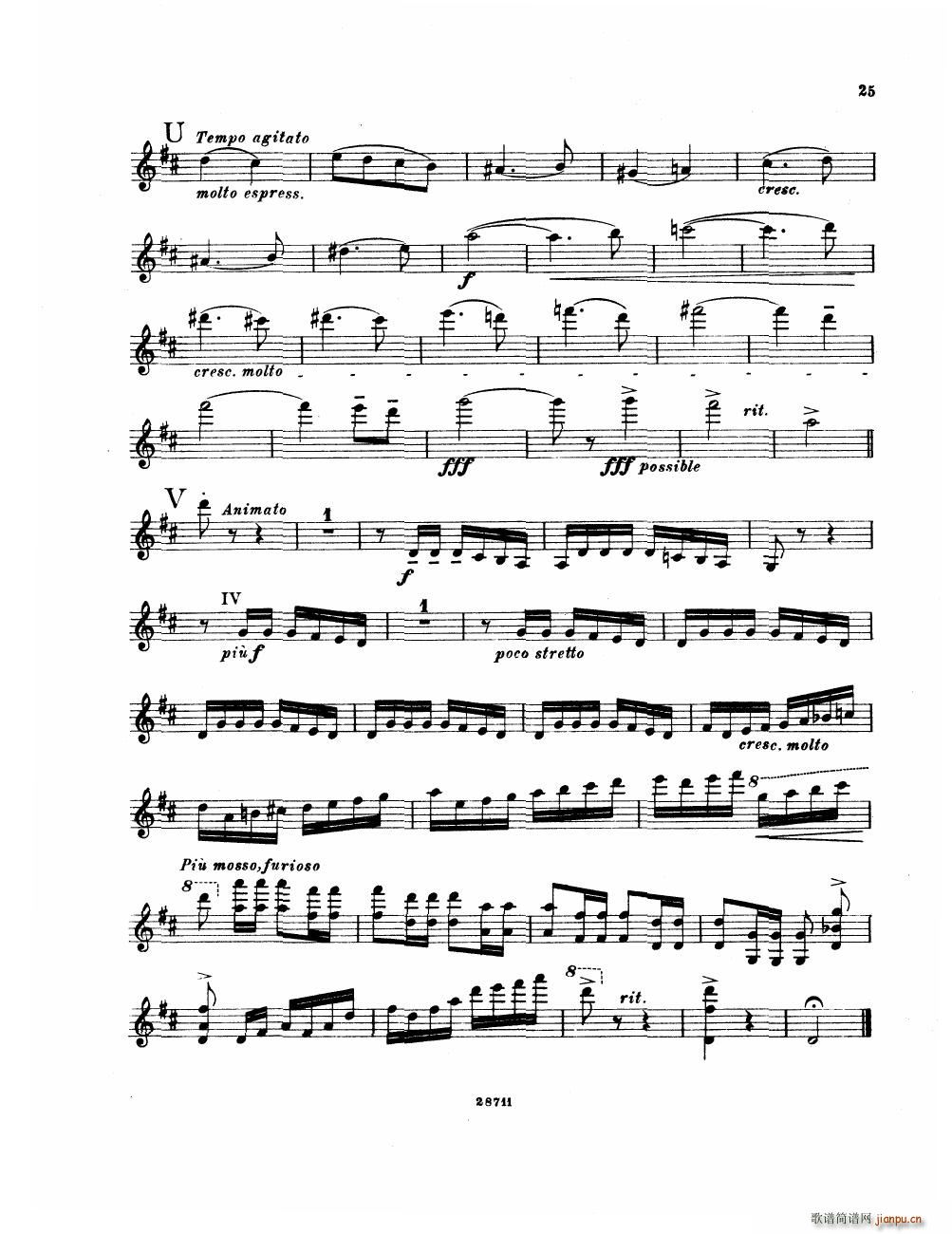 Bowen Suite for violin and piano violin part(V)25