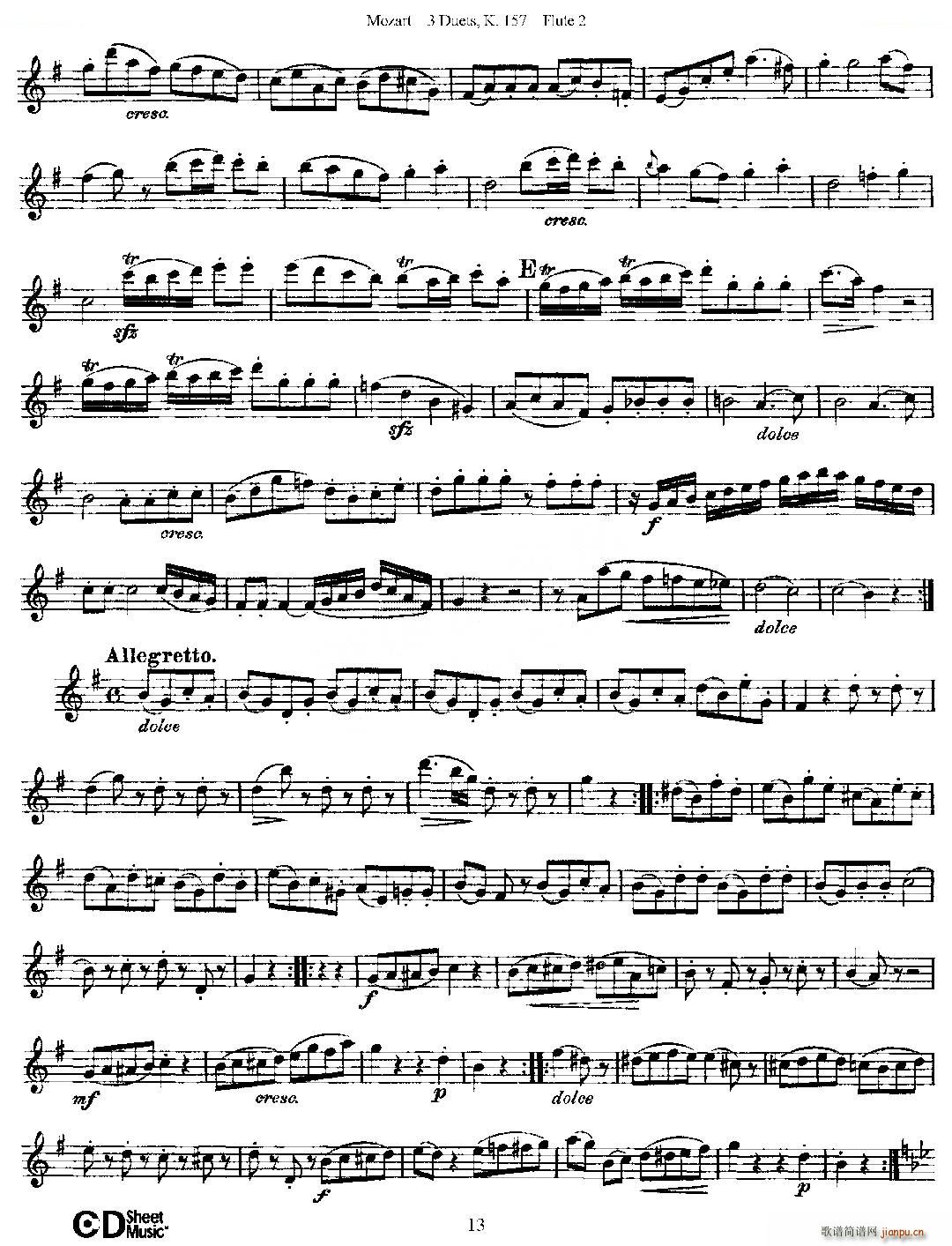 3 Duets K 157 ֮ڶL  K157̖ ~(ѺV)13