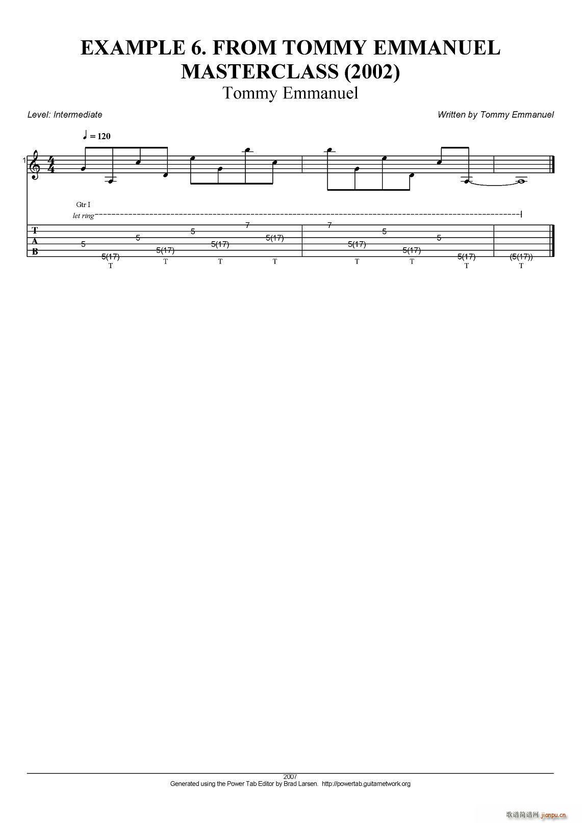 tommy emmanuel masterclass example 6 ָ(V)1