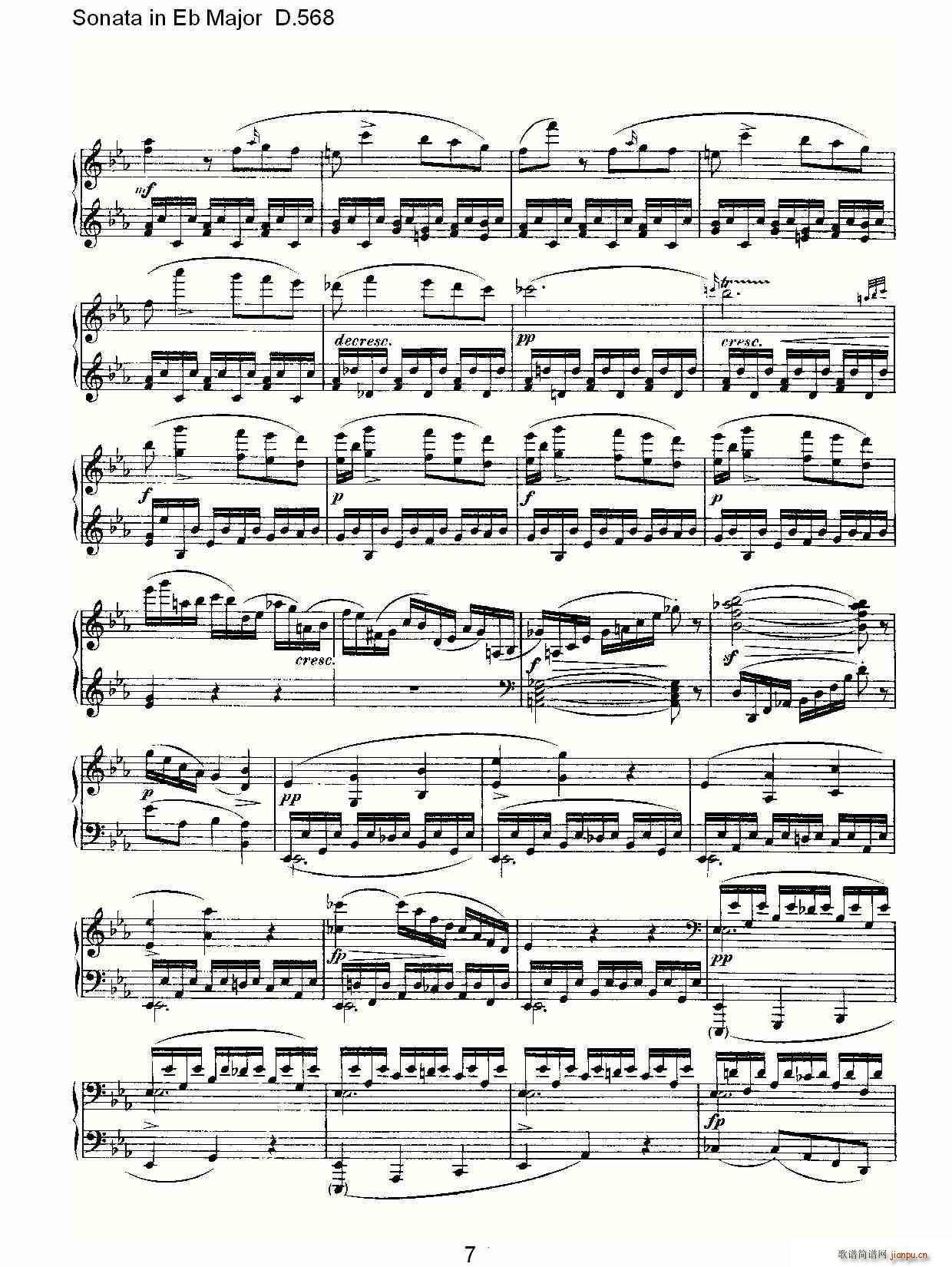 Sonata in Eb Major D.568(ʮּ)7