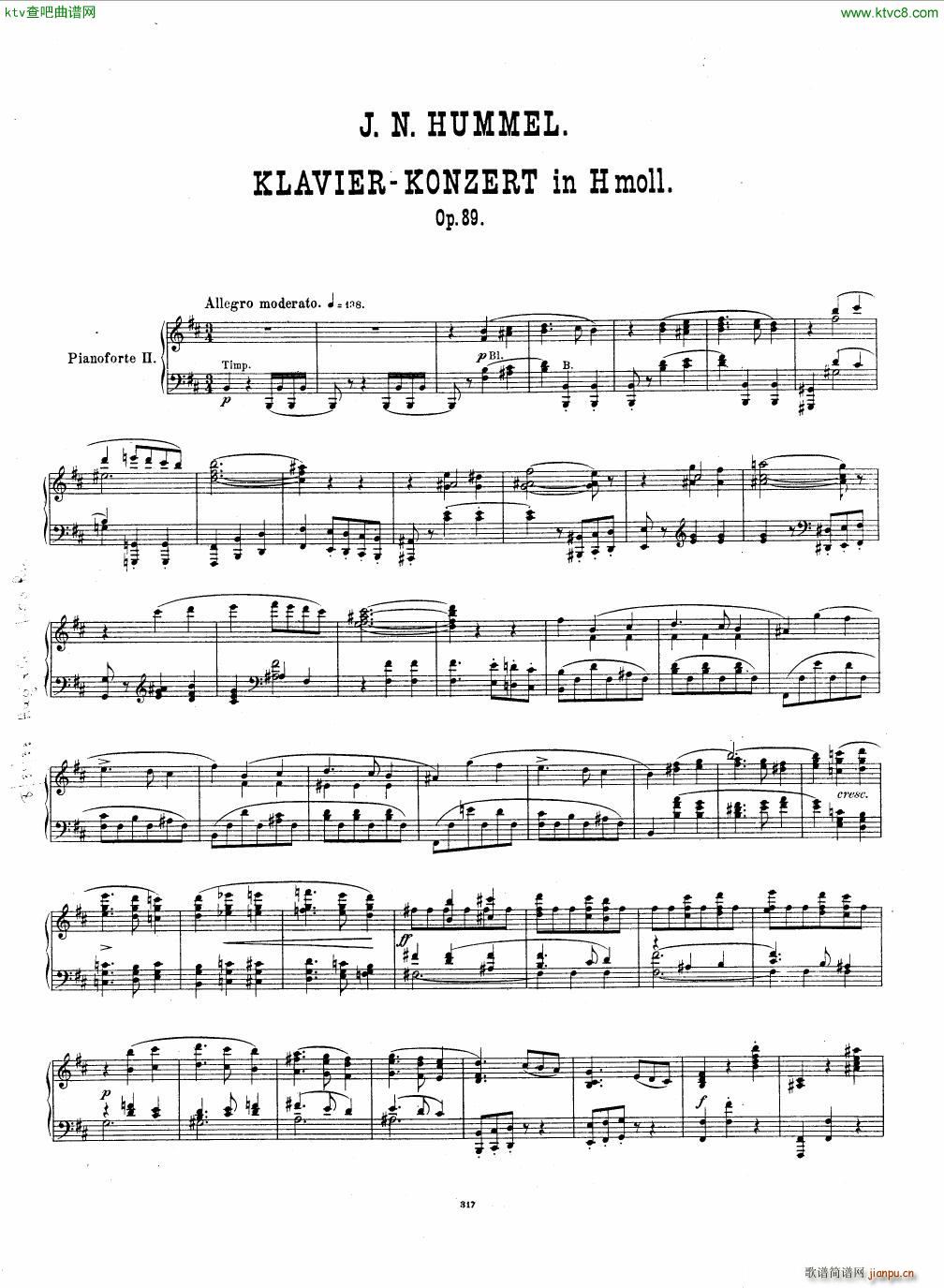Hummel Piano concerto Op 89 I(V)1