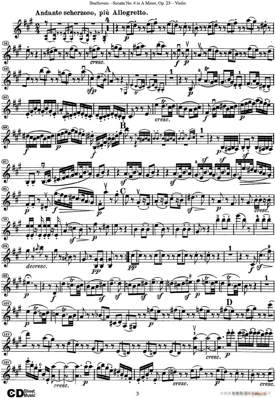 Violin Sonata No 4 in A Minor Op 23(СV)3