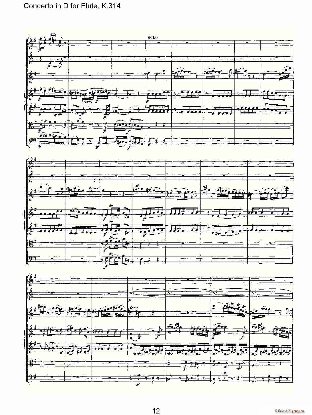 Concerto in D for Flute, K.314(ѺV)12