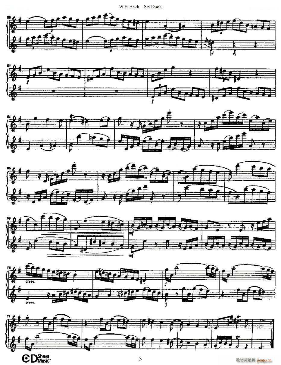 Six Duets ֮һ ׶ྚ(x) ~(V)3