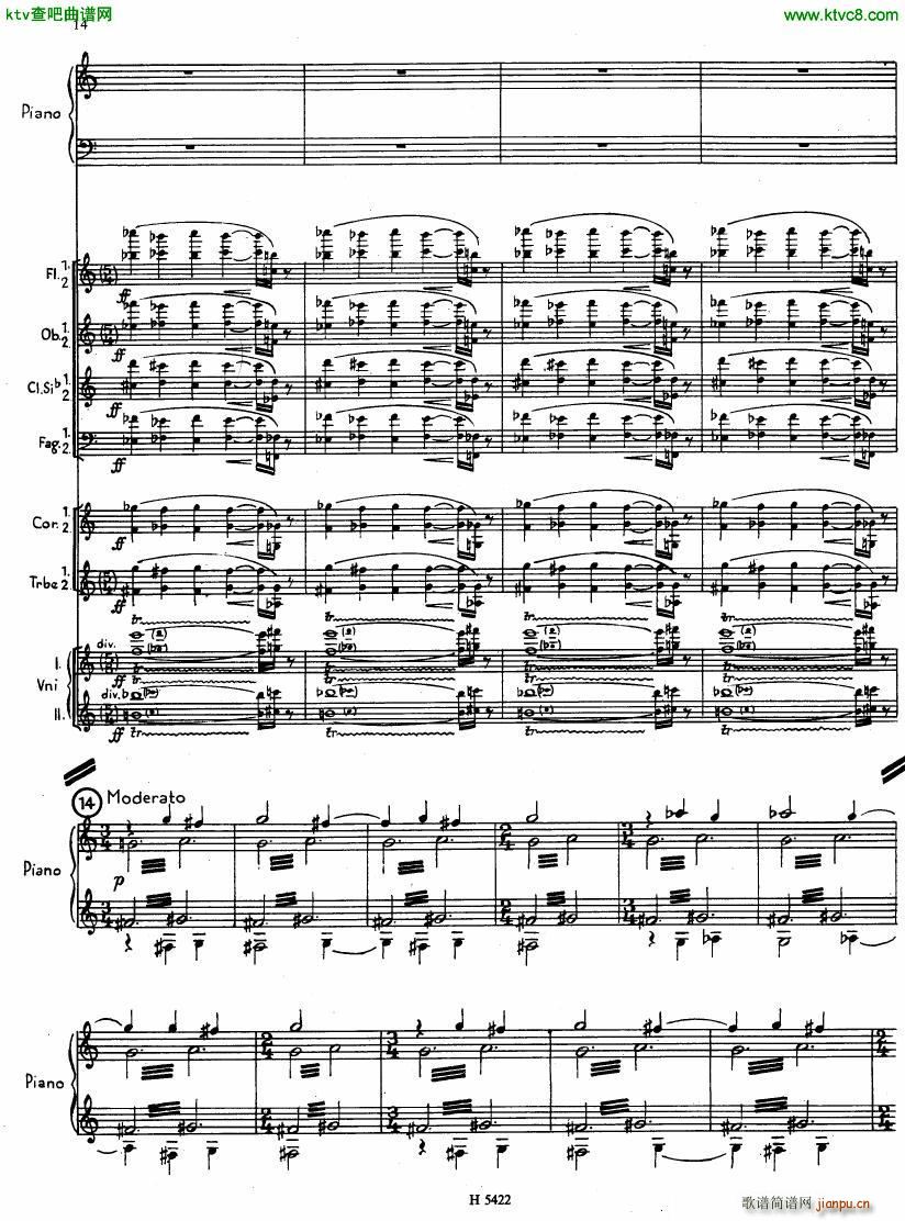 Fiser concerto da camera for piano full score(V)12