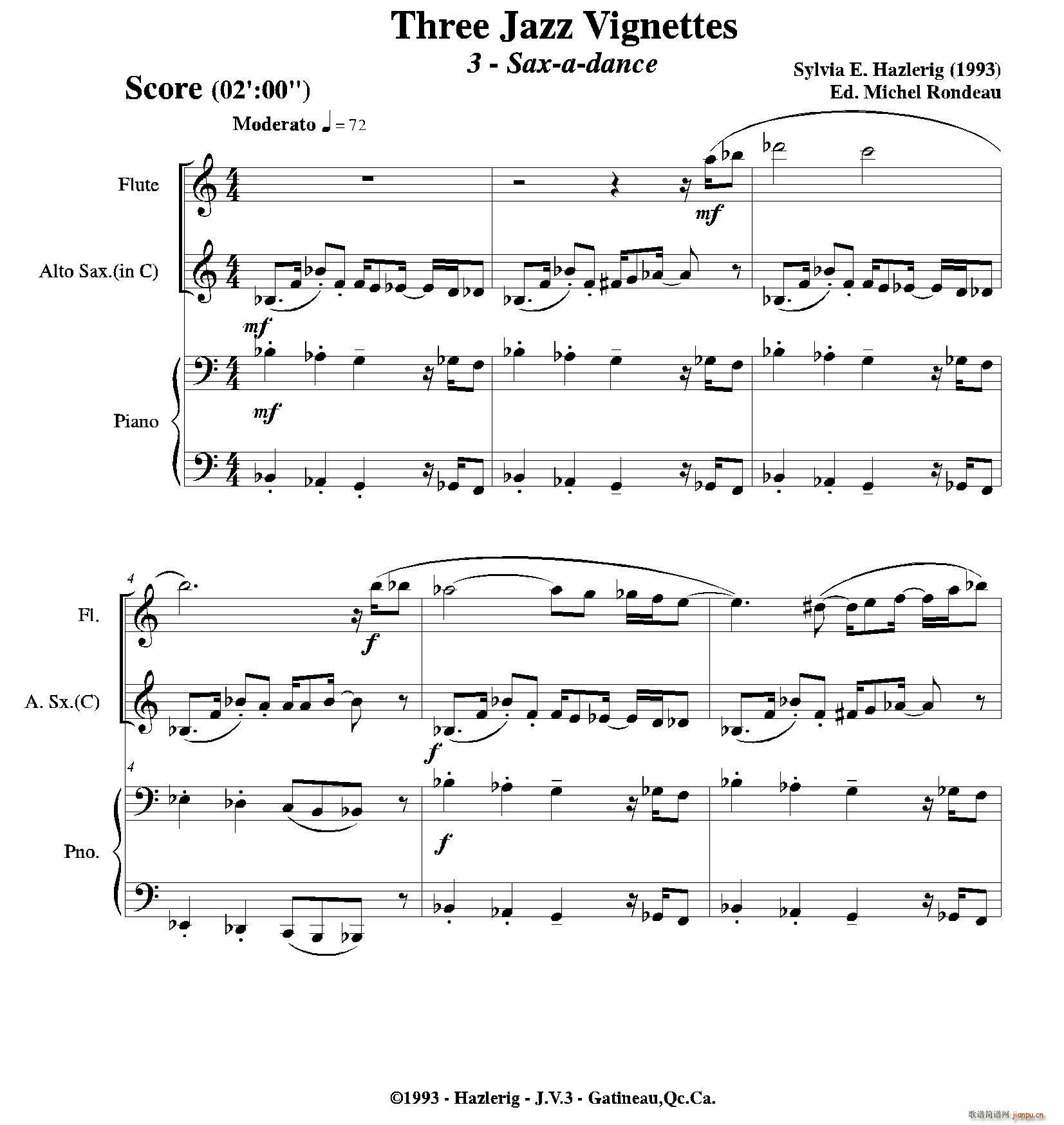 Three jazz vignettes (l) L(zhng)_(V)1