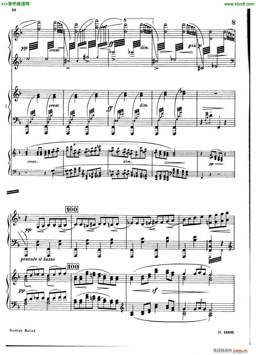 Britten Scottish Ballad op 26 arr for 2 pianos(V)11