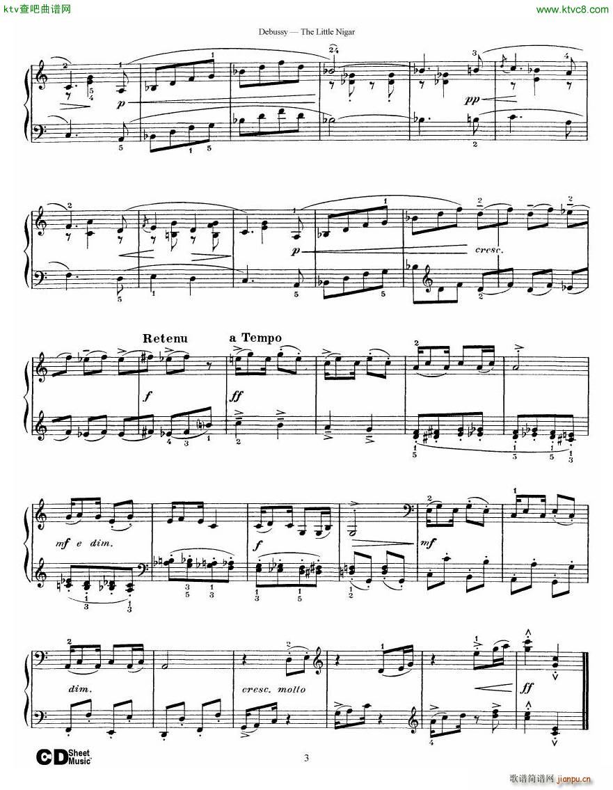 Debussy The Little Nigar(V)3